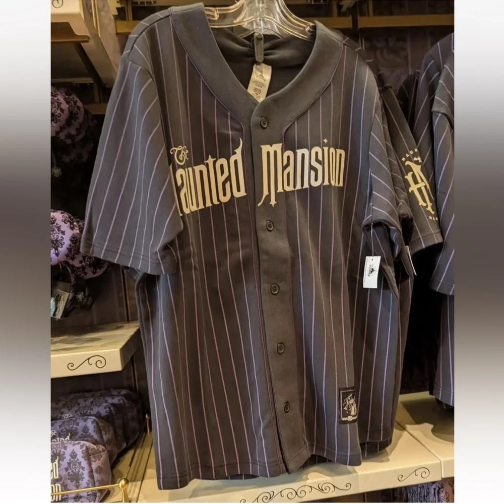 Disney Parks Haunted Mansion Baseball Jersey Adult 999 Haunts Halloween - Picture 1 of 5